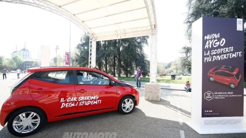 Toyota Aygo Fun Sharing, il car sharing gratuito per gli studenti del PoliMI