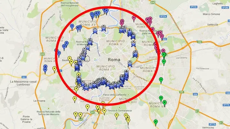 Roma come Milano: nel 2017 si pagher&agrave; per entrare nell'Anello Ferroviario