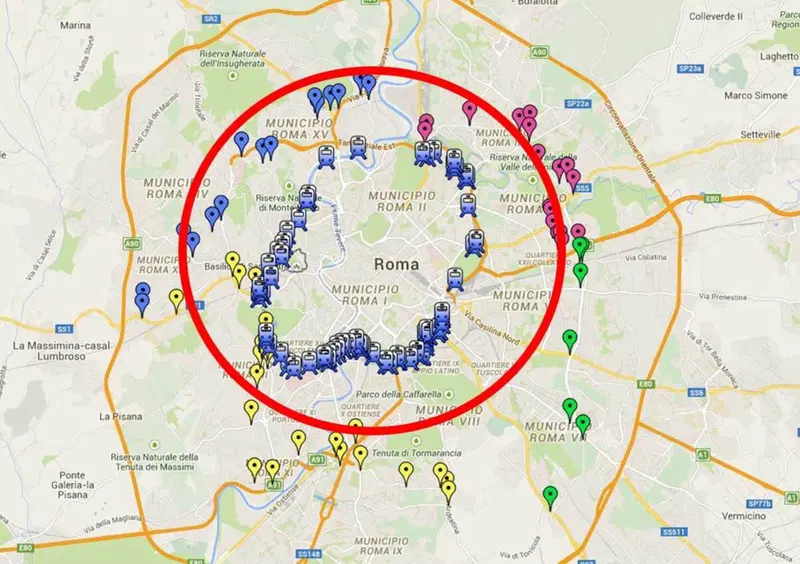 Roma come Milano: nel 2017 si pagher&agrave; per entrare nell'Anello Ferroviario