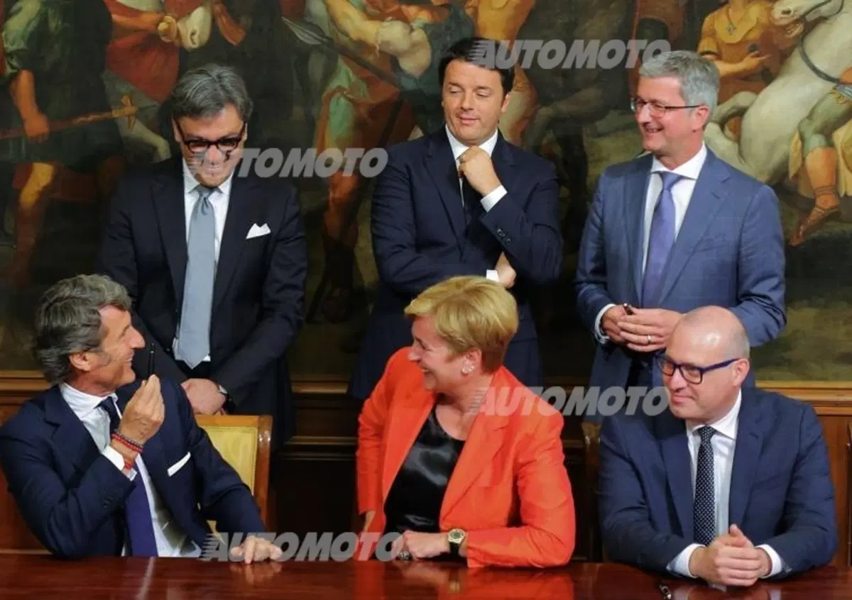 Il Governo Renzi firma l'accordo con Audi: il SUV Lamborghini si far&agrave; a Sant'Agata