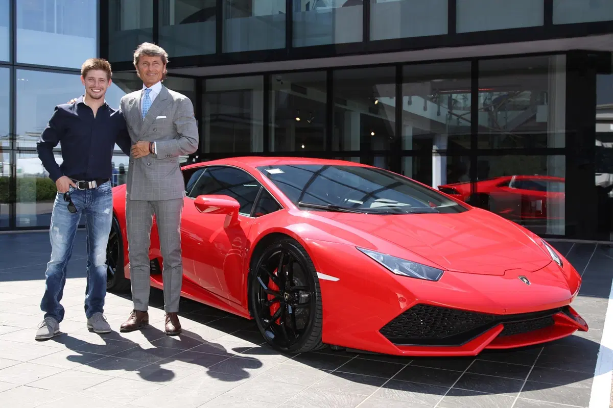 Casey Stoner visita la Lamborghini