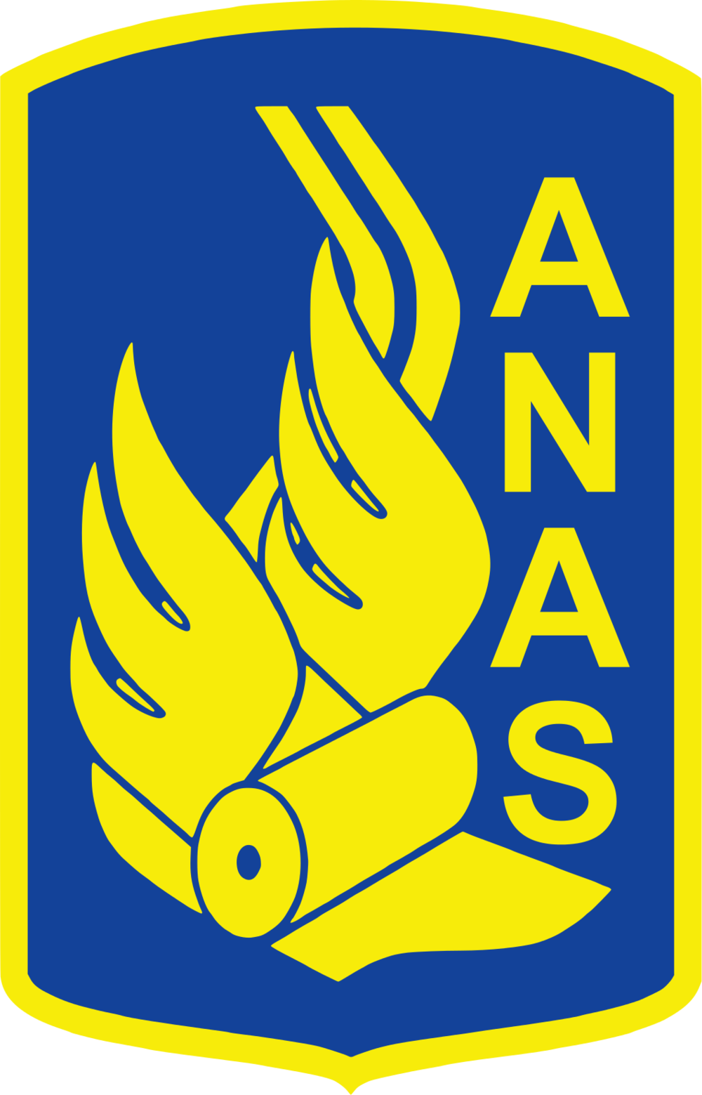 Lo storico logo dell&#039;ANAS in uso fino al 2017