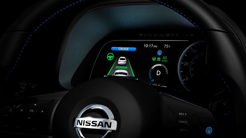 Nissan Leaf, il teaser del sistema semiautonomo ProPilot
