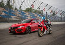 Nuova Honda Civic Type R + CBR 1000RR SP 2017 [Video Test in pista]