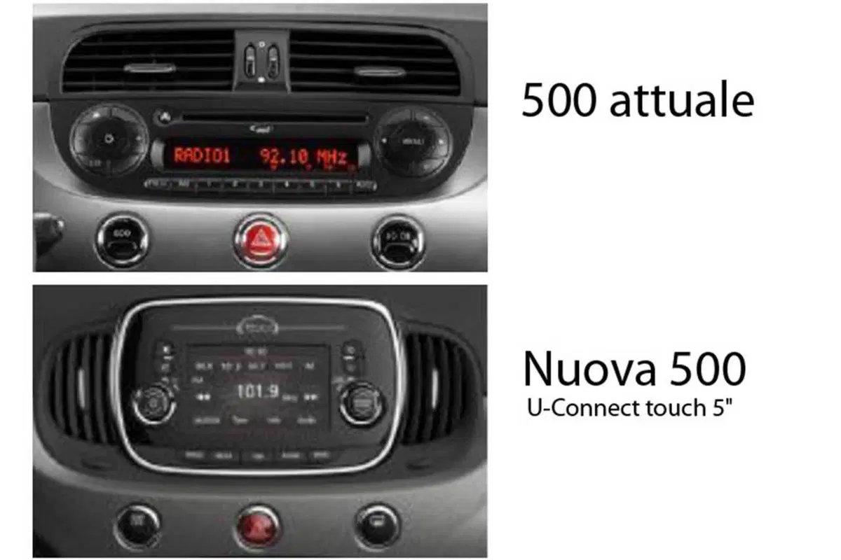 Fiat 500 restyling: ecco in anteprima la nuova plancia (11)