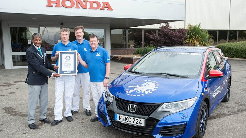 Honda Civic Tourer entra nel Guinnes World Record