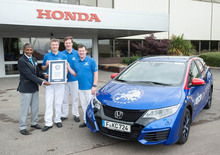 Honda Civic Tourer entra nel Guinnes World Record