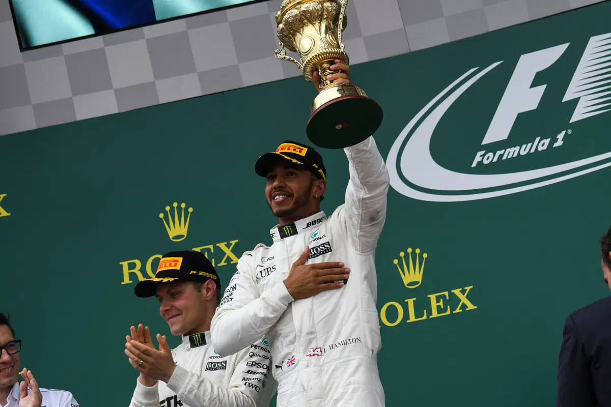 F1, GP Silverstone 2017: vince Hamilton. Terzo Raikkonen (46)