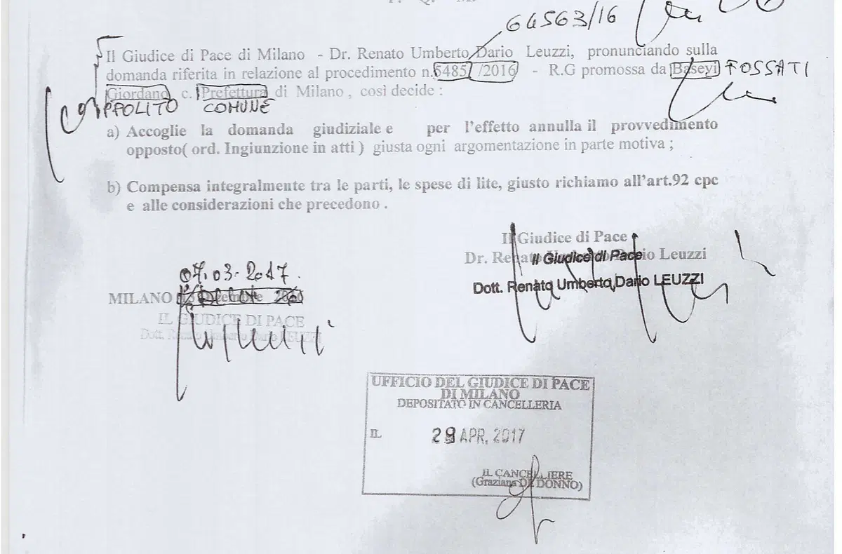 Multe, importante sentenza a Milano: le spese di notifica non fanno parte della sanzione amministrativa (4)
