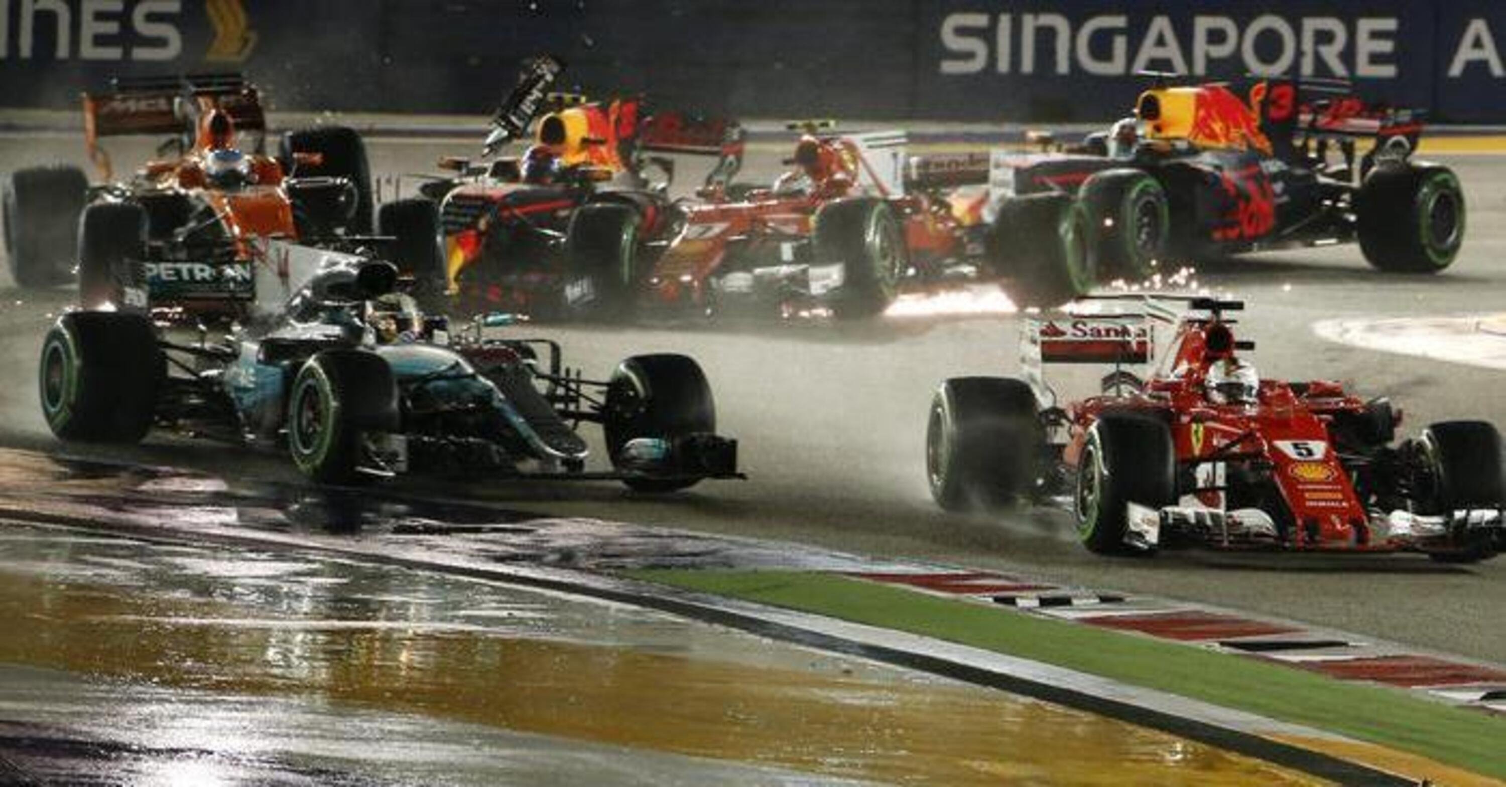 F1, GP Singapore 2017: incidente Ferrari-Verstappen, nessuna penalit&agrave;