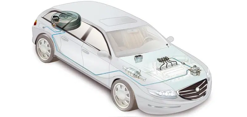 Una sintetica visione degli elementi aggiunti per un impianto a gas sull'auto