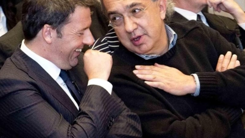 Marchionne: &laquo;Renzi? Non so cosa gli &egrave; successo&raquo;