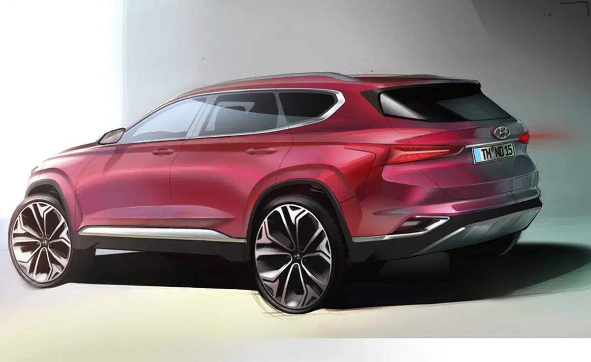 Hyundai Santa Fe 2018: ecco i rendering (2)