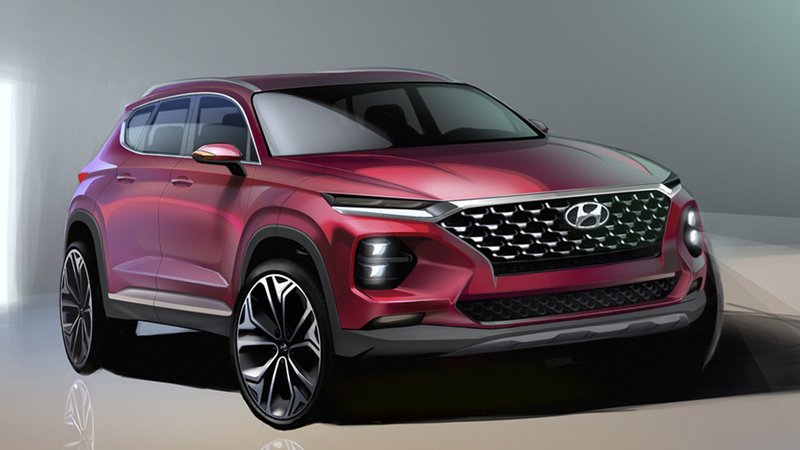 Hyundai Santa Fe 2018: ecco i rendering