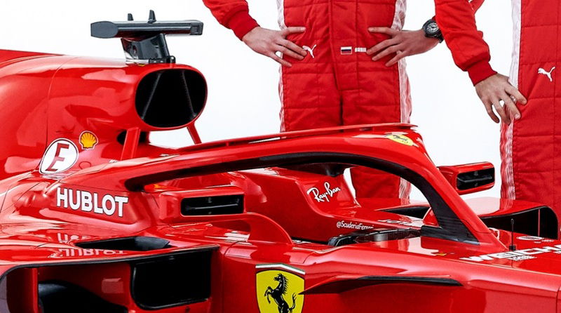 L&#039;Halo della monoposto Ferrari 2018, la SF71H