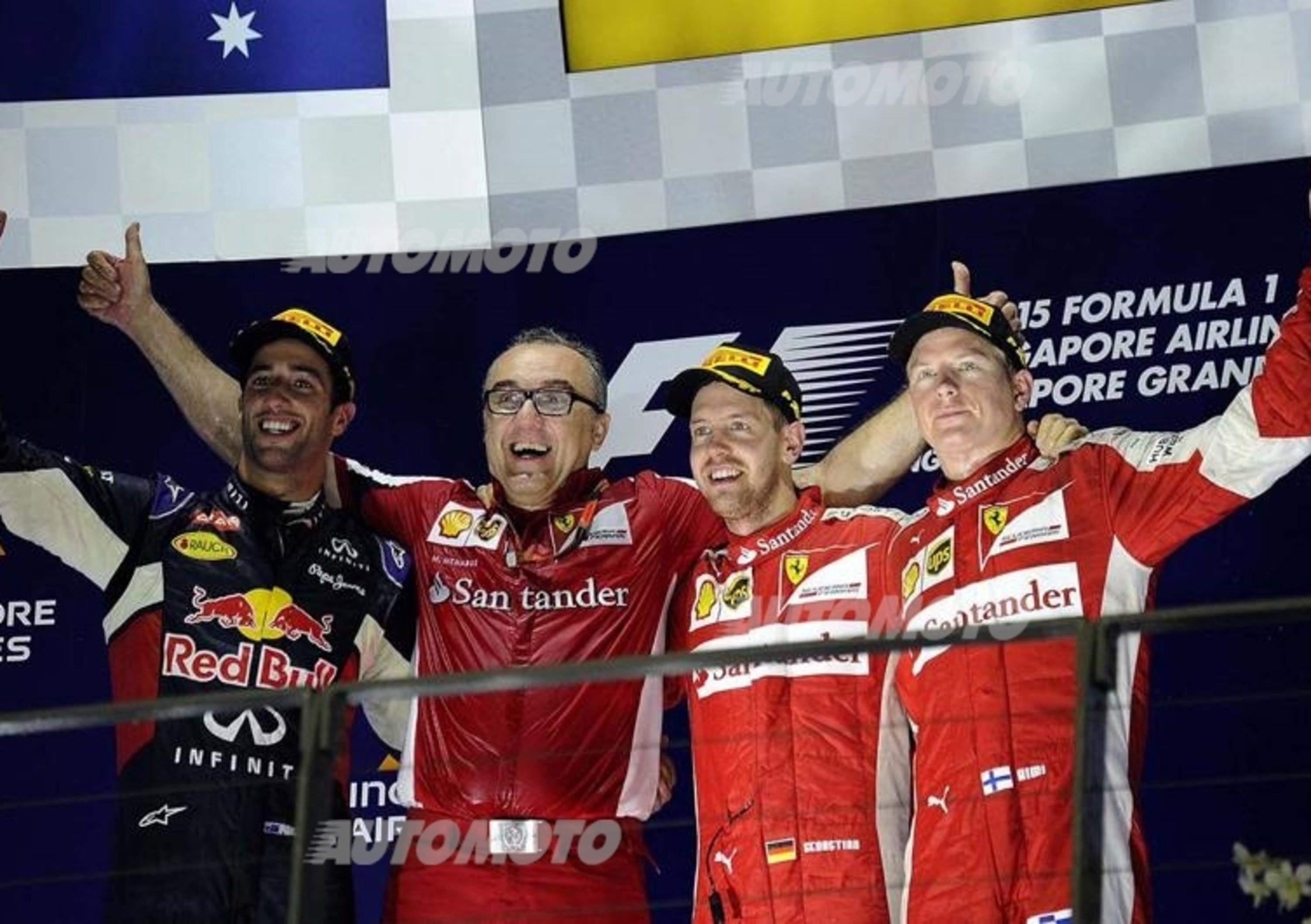 F1 2015: la classifica piloti e costruttori dopo il GP di Singapore