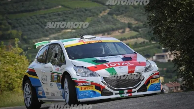 CIR 2015. Rally 2 Valli. Andreucci (Peugeot) e via