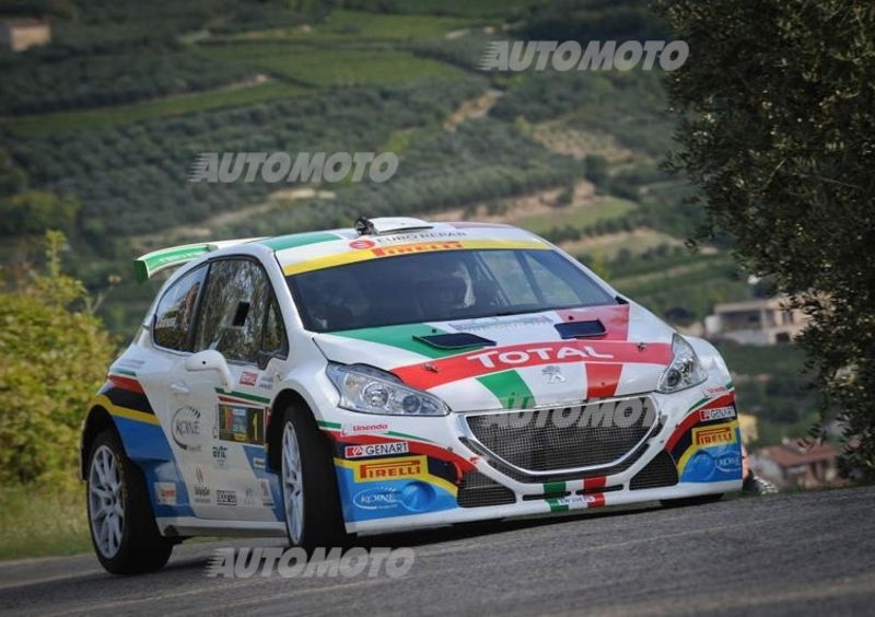 CIR 2015. Rally 2 Valli. Andreucci (Peugeot) e via