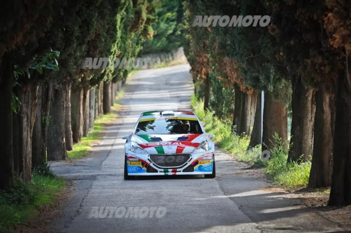 CIR 2015. Rally 2 Valli. Andreucci (Peugeot) e via (2)