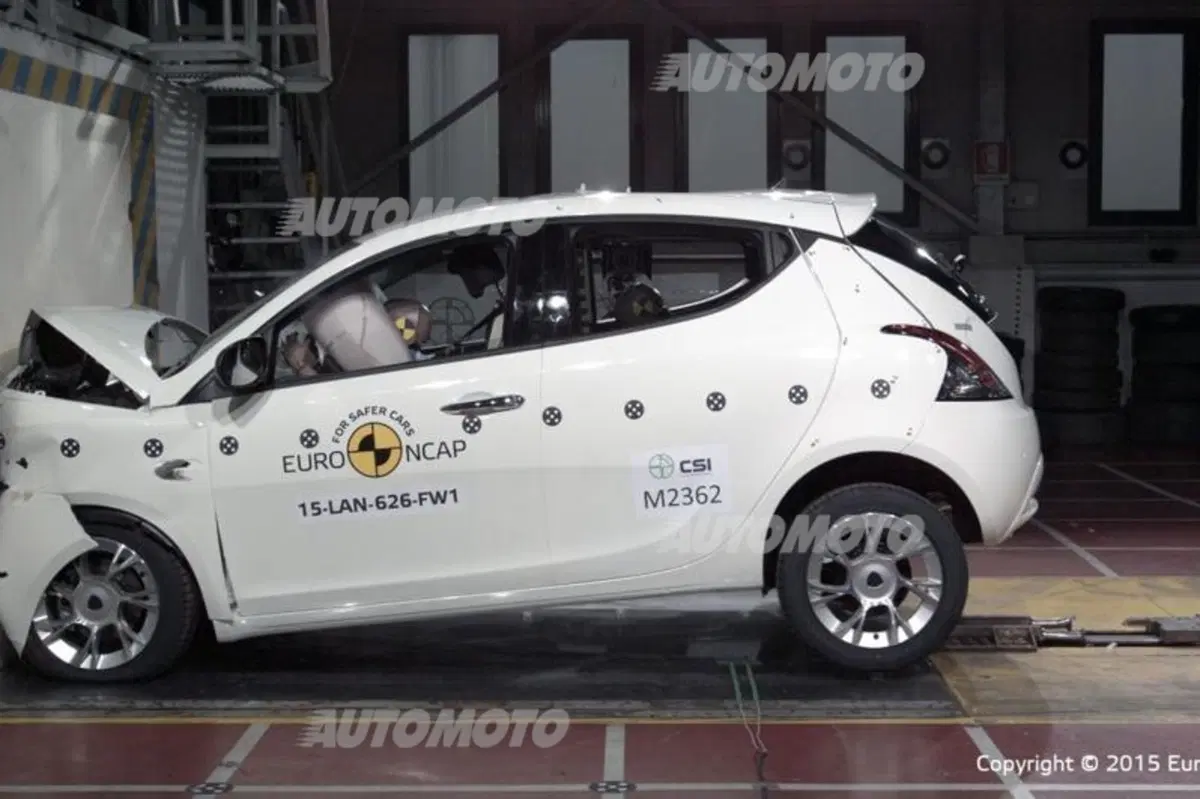 Euro NCAP, 2 stelle alla Lancia Ypsilon. Che si incendia dopo il test