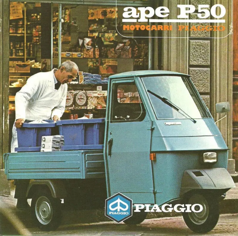 L'Ape 50 nasce nel 1969, cinque anni dopo la prima Vespa 50