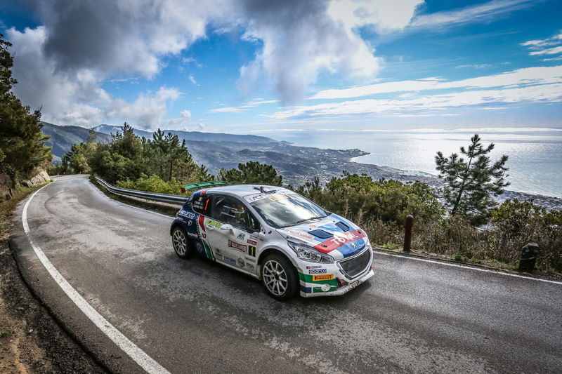 Paolo Andreucci allo shakedown del rally di Sanremo