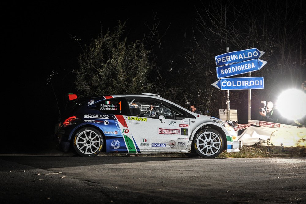 L&#039;equipaggio vincitore del rally Sanremo 2018