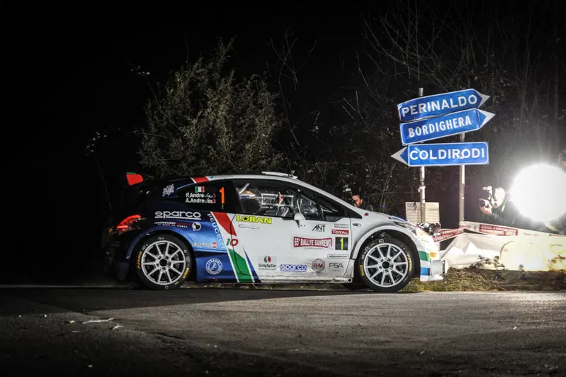 L'equipaggio vincitore del rally Sanremo 2018