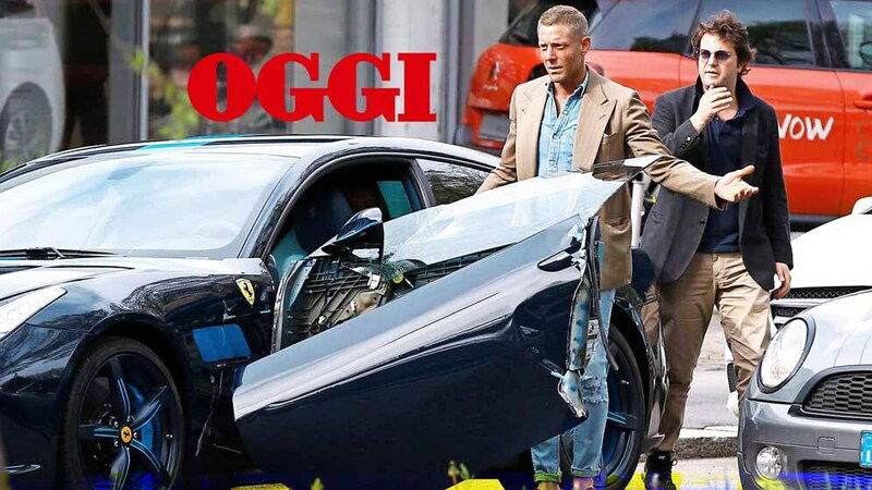 Lapo Elkann, incidente a Milano con la GTC4 Azzurra