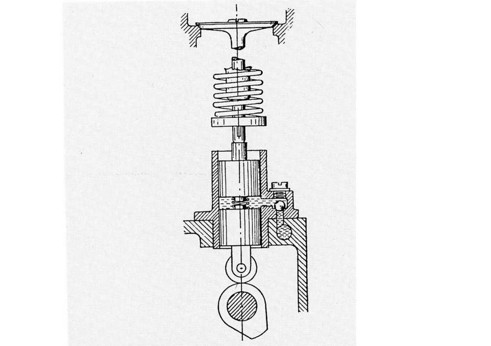 1- Il primo brevetto relativo a una punteria idraulica, in questo caso del tipo a rullo e destinata a un motore a valvole laterali, &egrave; dovuto al francese Am&eacute;d&eacute;e Boll&eacute;e e risale al 1907