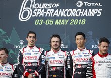 WEC 2018 Spa, Come da pronostico: Alonso primo con doppietta Toyota alla 6 ore