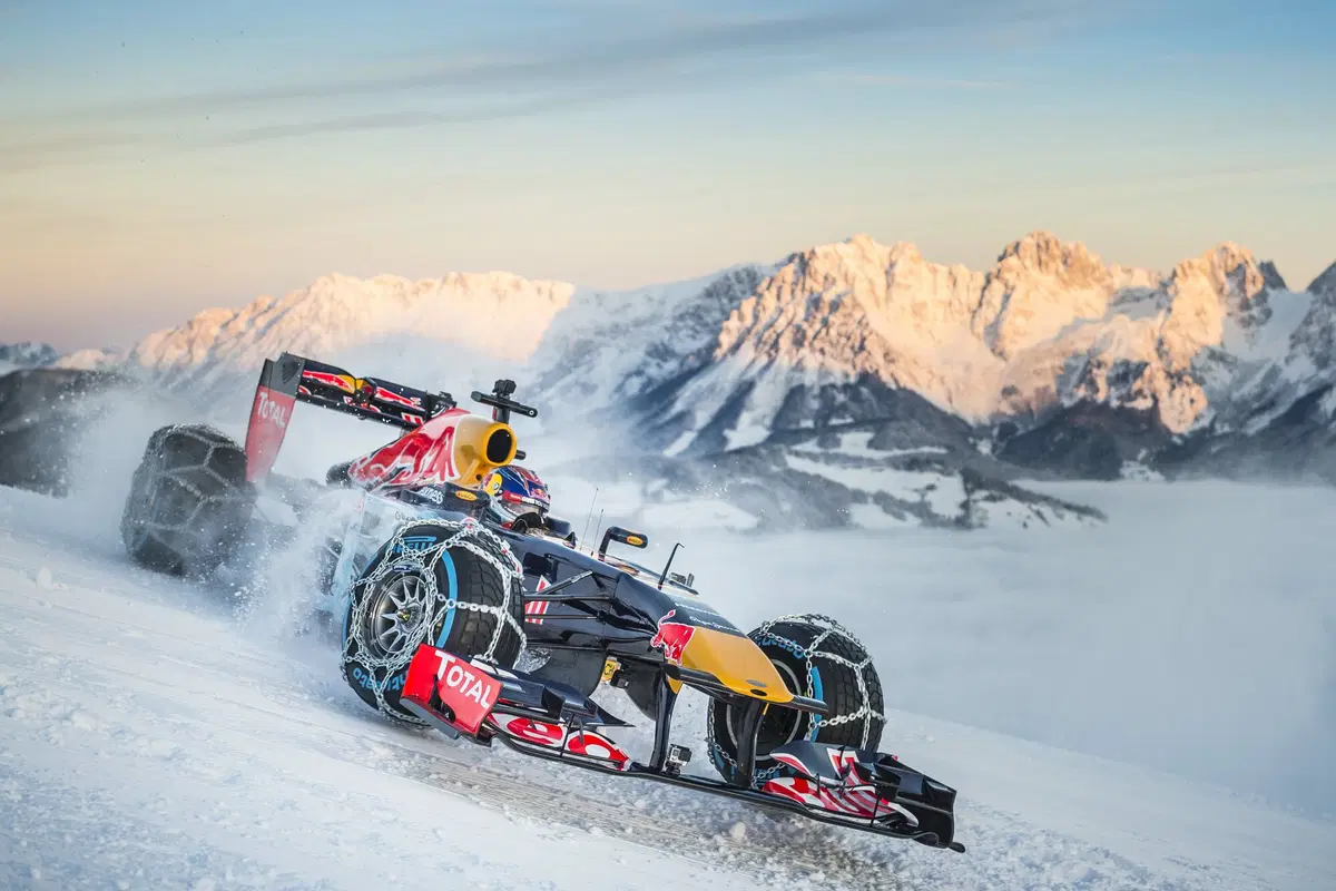 Red Bull RB7 show sulla neve al Kitzbuhel con Max Verstappen (5)