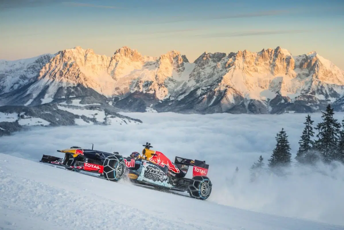 Red Bull RB7 show sulla neve al Kitzbuhel con Max Verstappen (8)