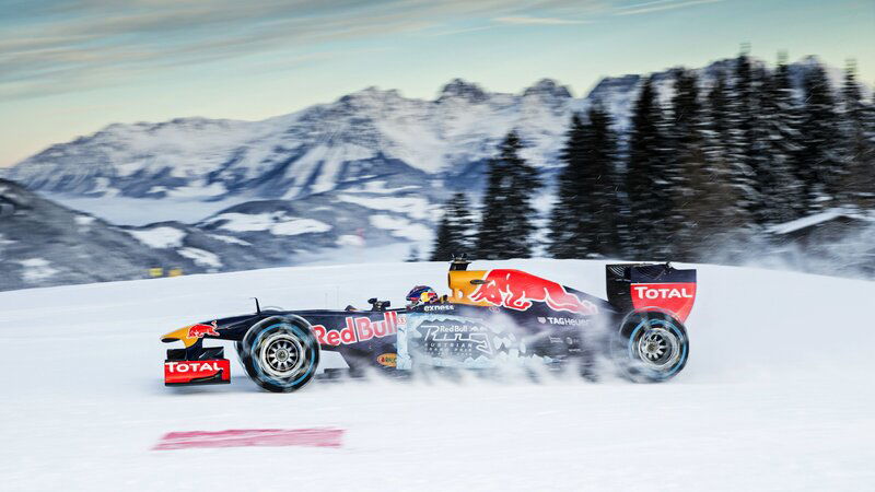 Red Bull rischia la multa per lo show della F.1 sulla neve