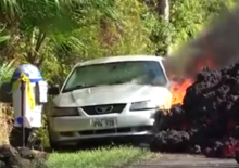 Auto inghiottita dalla lava del vulcano Kilauea 