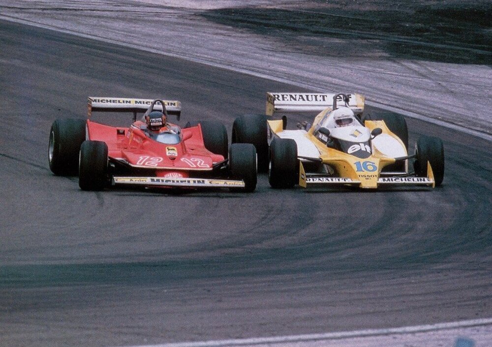 Villeneuve e Arnoux ruota a ruota a Digione nel 1979