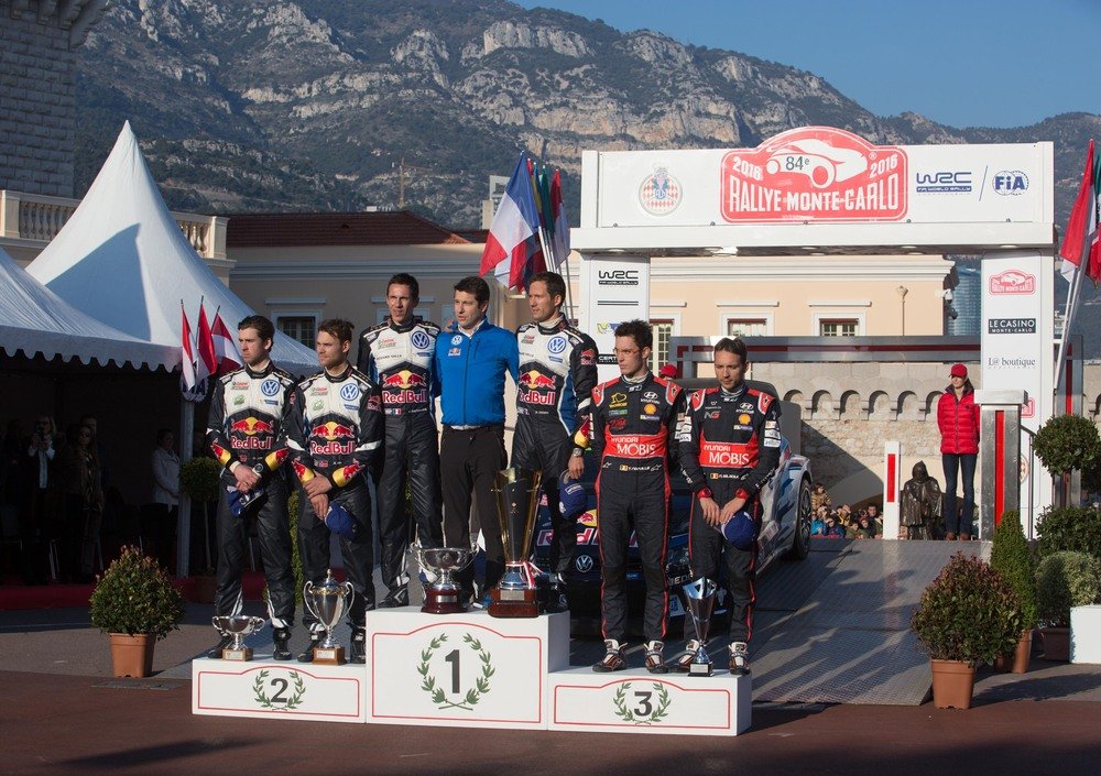 Il podio del Rally di Montecarlo
