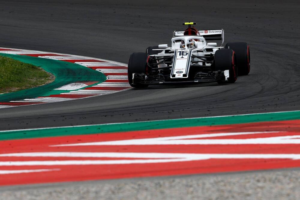 Il monegasco della Sauber, Charles Leclerc, ha concluso la gara a punti in Spagna