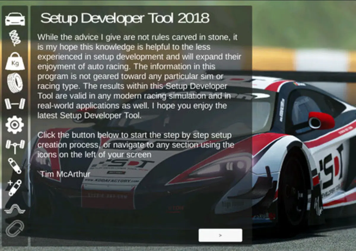 Setup Developer Tool 2018, il vostro ingegnere di pista personale