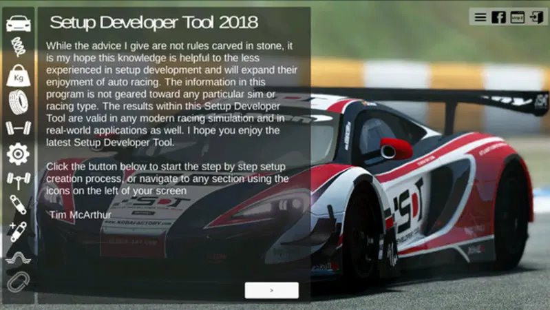 Setup Developer Tool 2018, il vostro ingegnere di pista personale