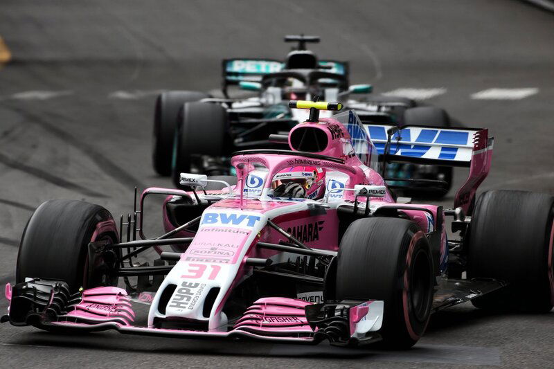 Esteban Ocon in azione nel GP di Monaco