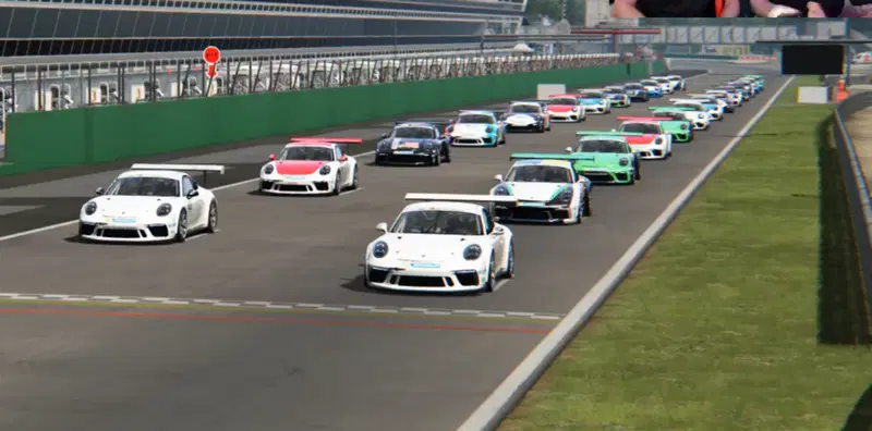 La griglia di partenza del Porsche e Carrera Cup Italia all'autodromo di Monza