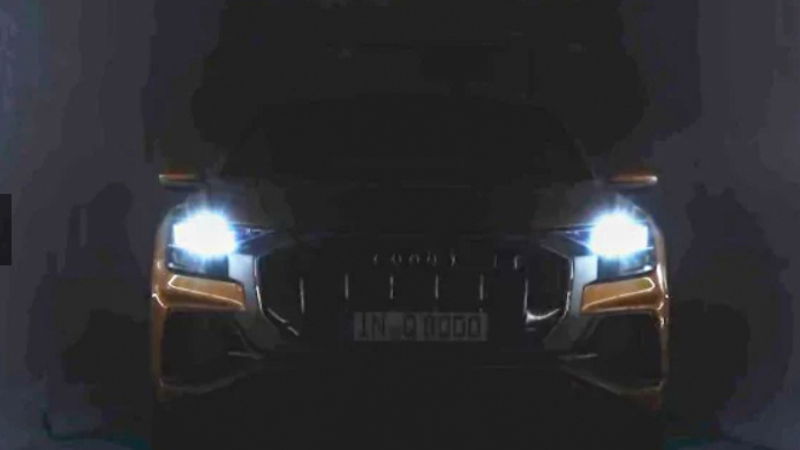 Audi Q8 ecco il frontale in un teaser della casa