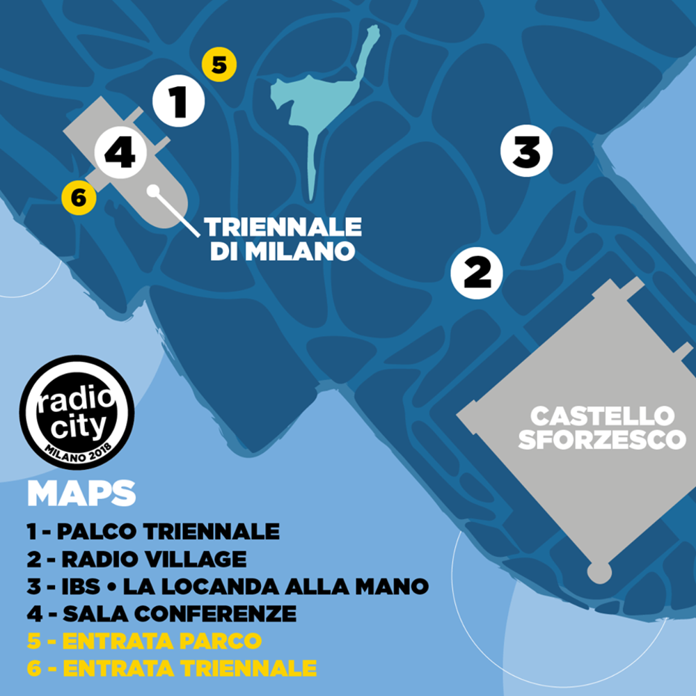 La mappa di RadioCity a Milano