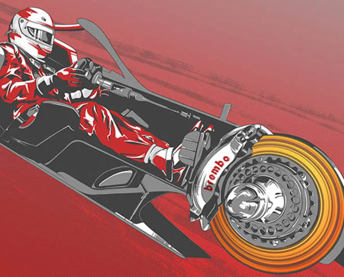 Evoluzione tecnica Formula 1, Frenata: 2008 Vs 2018 (2)