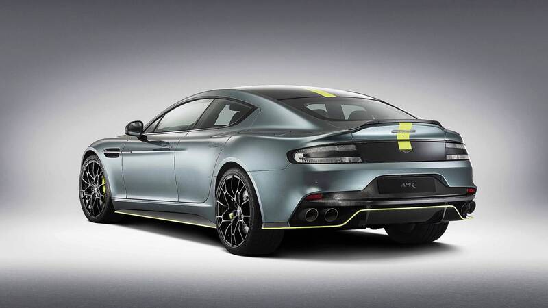 Il tre quarti posteriore della nuova Aston Martin Rapide AMR