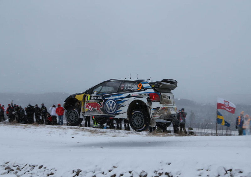 Andreas Mikkelsen in azione in Svezia