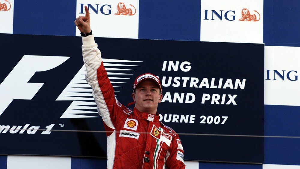 Kimi Raikkonen sul podio in Australia nel 2007