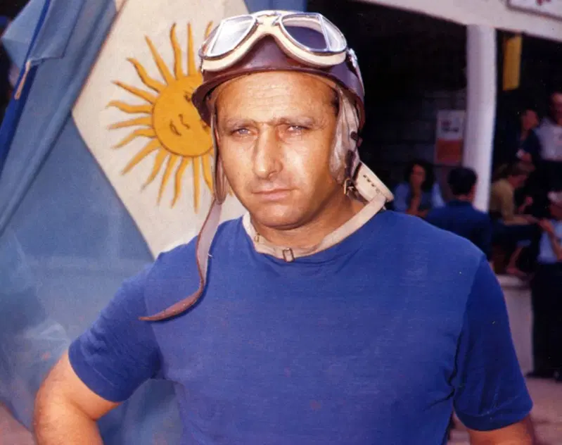 Fangio nei colori dell'Argentina