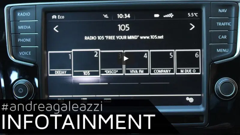  Volkswagen Golf R: il focus sull'infotainment [Video]